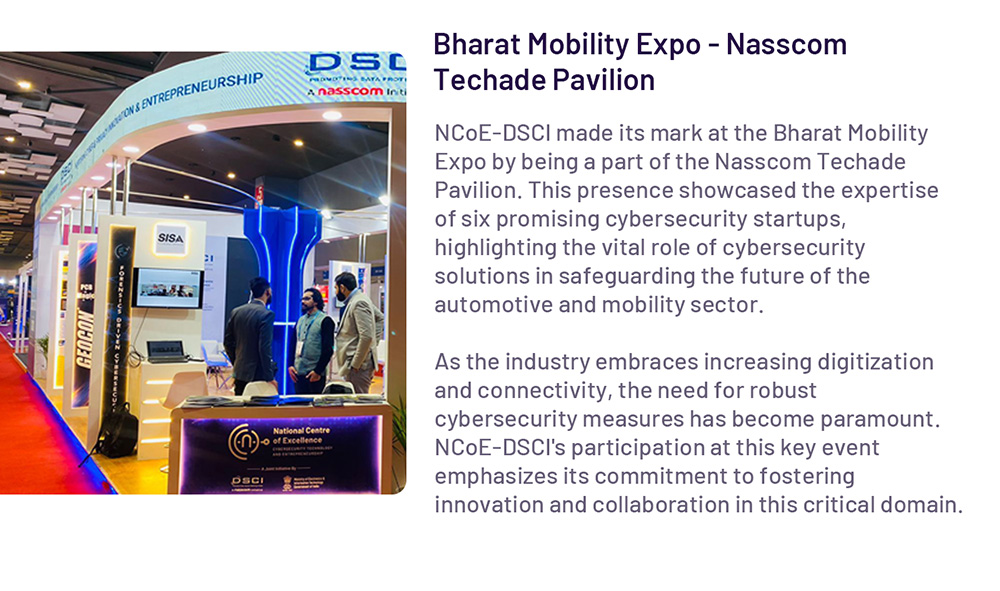 Recent Initiative - Bharat Mobility Expo - Nasscom Techade Pavilion